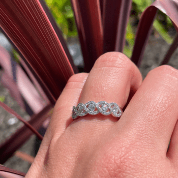 Diamond Twist Band 14k white gold 130-22